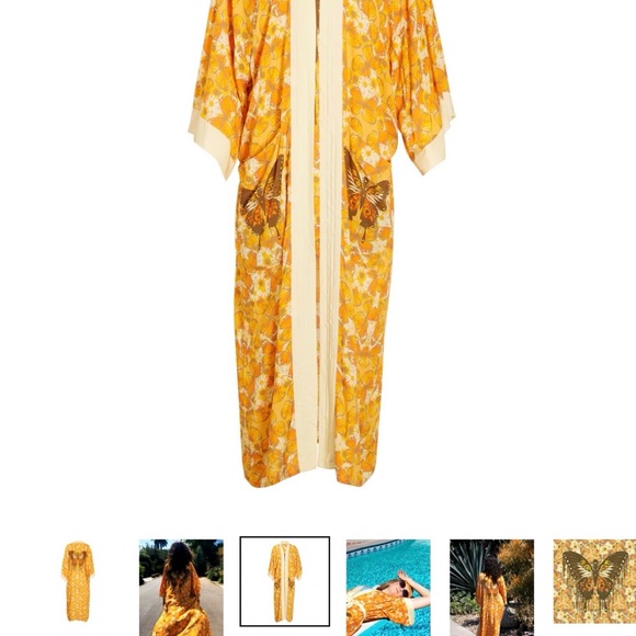 Vibrant Orange Floral Women's Robe - Picture 8 of 11